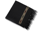 Black Premium Wool Shawl With Border