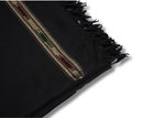 Black Premium Wool Shawl With Border