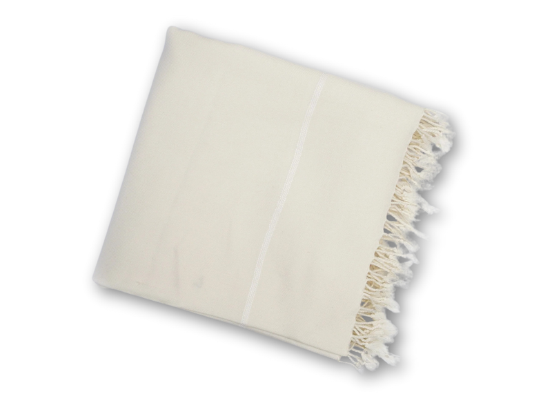 Plain White Premium Wool Shawl