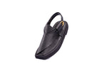 Kaptaan Chappal - Jet Black textured