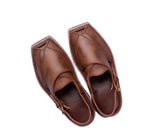 Kaptaan Chappal - Brown Double shade