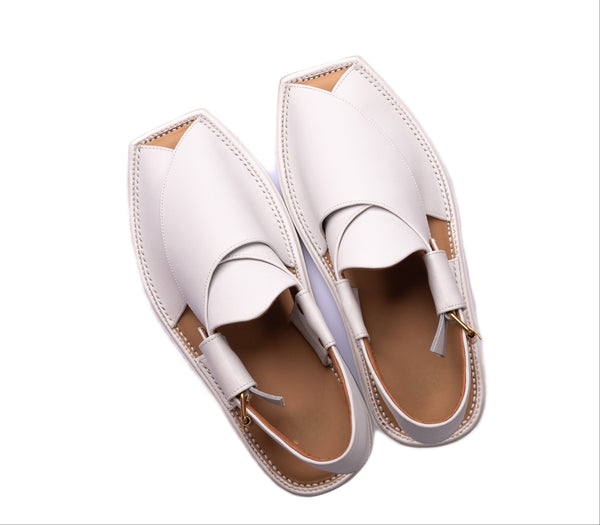 Kaptaan Chappal - White